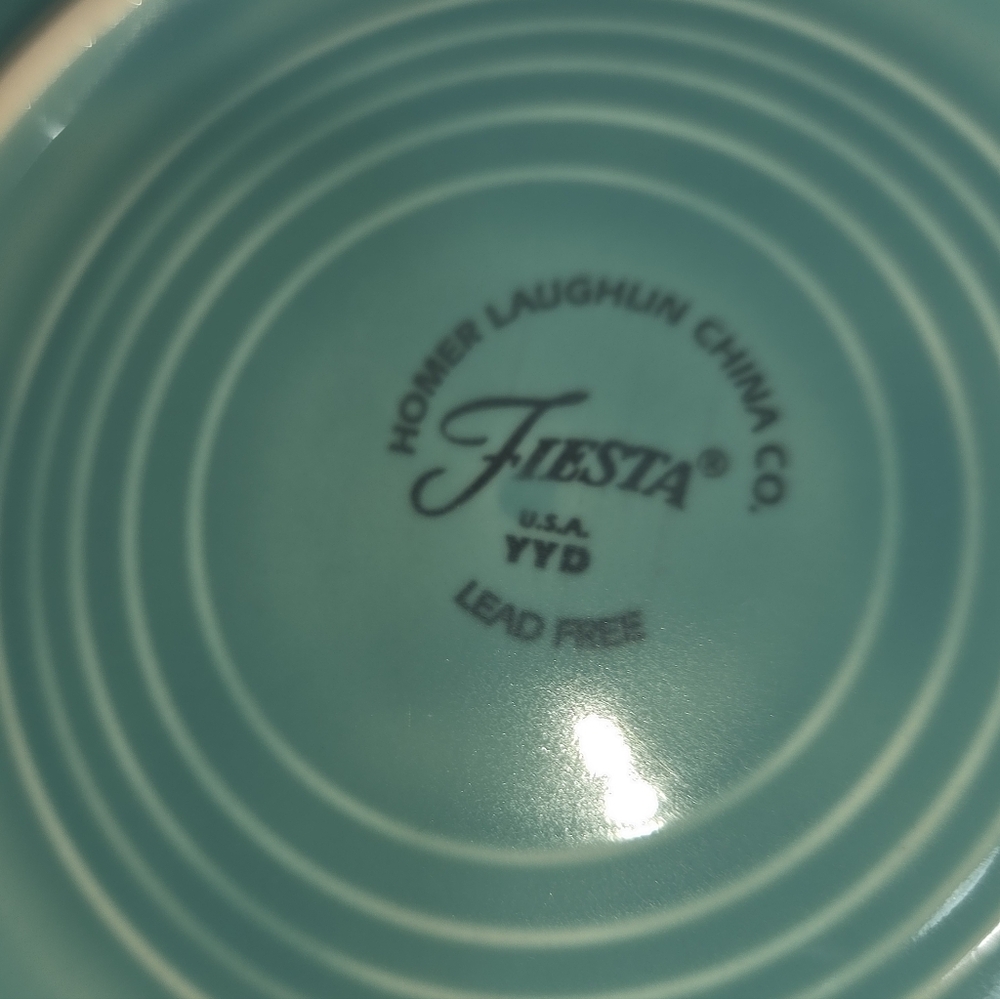 Vintage Turquoise Fiesta Salad Plate - Picture 3 of 8